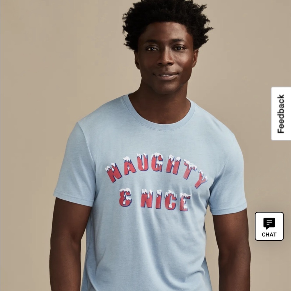 New Lucky Brand “Naughty & Nice" Graphic Tee - Men XL